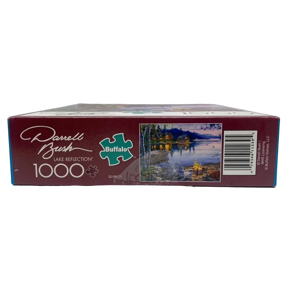 Buffalo Games Darrell Bush 1000 Piece Puzzle Lake Reflection Complete #22‎